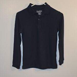 Nautica Kids Long Sleeve Polo in Navy NWOT Never Warn LOT O